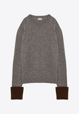 Dries Van Noten Wool Crewneck Sweater Gray 0212569707/P_DRVNO-813