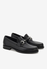 Ferragamo Fort Gancini Leather Loafers 021606 FORT 778767 NERO