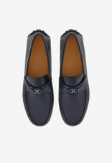 Salvatore Ferragamo Florin Driver Moccasins in Calfskin Blue 021654 FLORIN 762657 BLUEMARINE