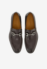 Salvatore Ferragamo Finley Leather Loafers Brown 021666 FINLEY 763347 HICKORY