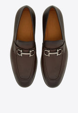 Ferragamo Foster Gancini Ornament Leather Loafers Dark Brown 021669 FOSTER 775115 T MORO