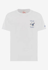 MC2 Saint Barth Snoopy Soccer Print T-shirt White 02568H_WHITE MULT