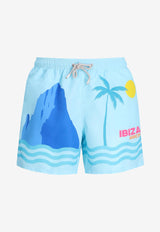 MC2 Saint Barth Ibiza Addicted Print Swim Shorts Multicolor 02657H_MINT MULTI