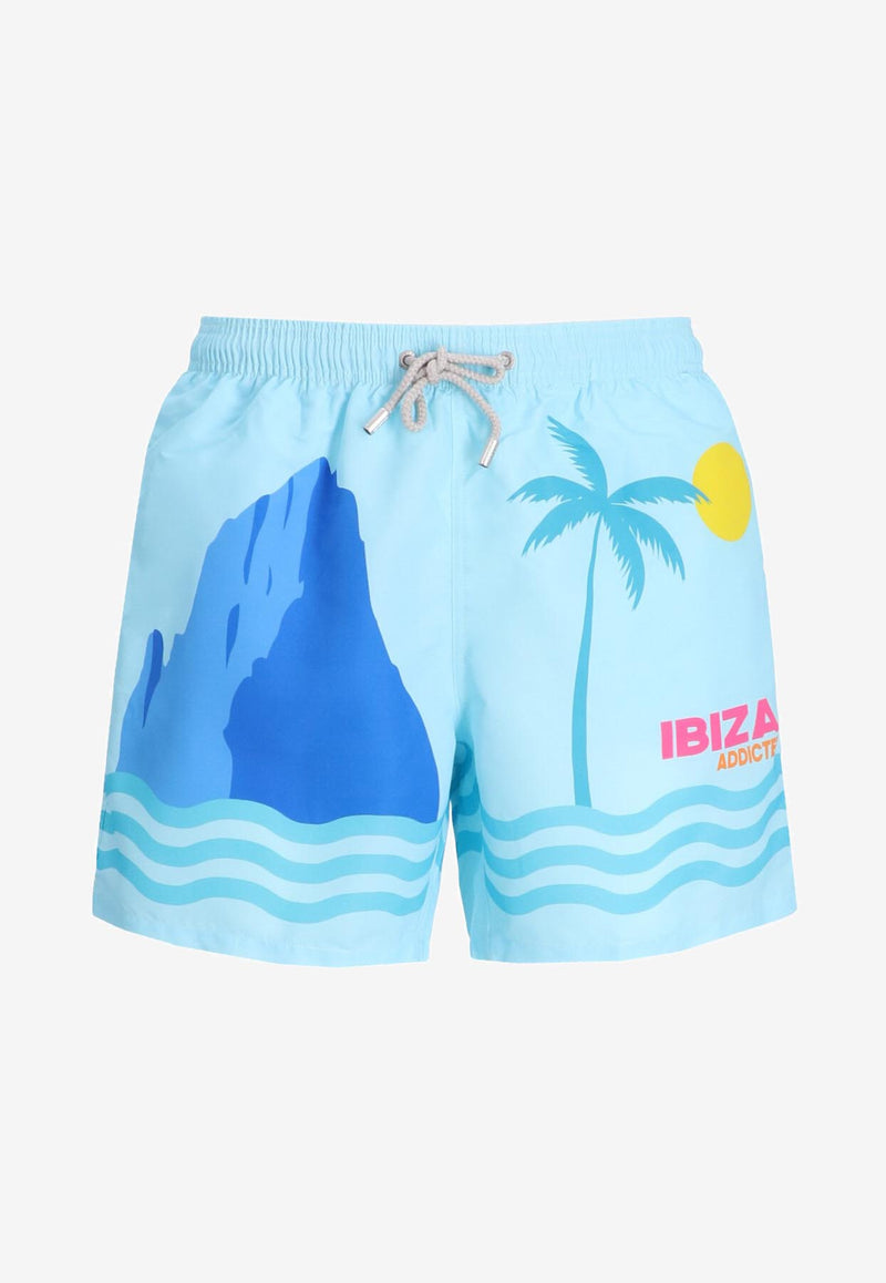 MC2 Saint Barth Ibiza Addicted Print Swim Shorts Multicolor 02657H_MINT MULTI