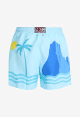 MC2 Saint Barth Ibiza Addicted Print Swim Shorts Multicolor 02657H_MINT MULTI