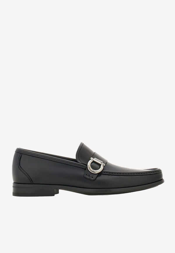 Salvatore Ferragamo Caspian Gancini Loafers 027963 CASPIAN 775114 NERO Black