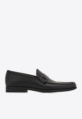 Ferragamo Caspian Monogram Leather Loafers Black 027963 CASPIAN 784282 NERO