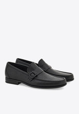 Ferragamo Caspian Monogram Leather Loafers Black 027963 CASPIAN 784282 NERO
