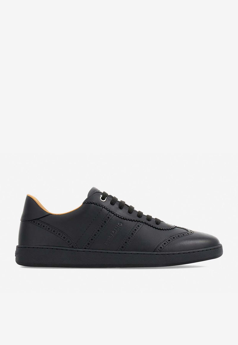 Salvatore Ferragamo Achille Brog Low-Top Sneakers 027998 ACHILLE BROG 774899 NERO Black