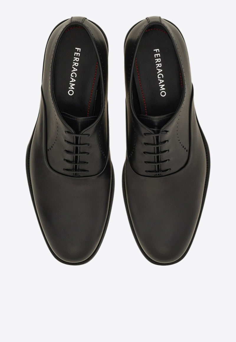 Ferragamo Belfast Calf Leather Oxford Shoes Black 029281 BELFAST 778743 BLACK