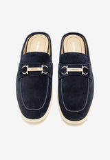 Ferragamo Berto Suede Slippers 029583 BERTO 782157 MIDNIGHT