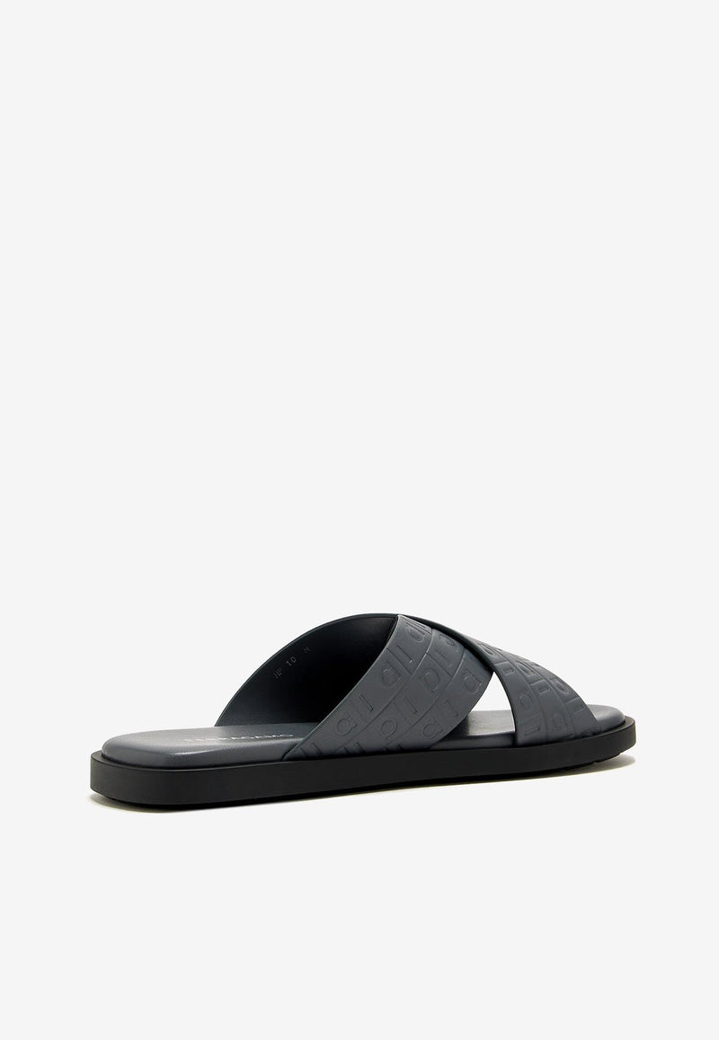 Ferragamo Brise Hug Gancini Sandals 029786 BRISE HUG 782234 DARK RAIN