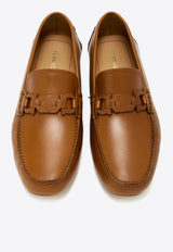 Ferragamo Byte Gancini Leather Loafers 029928 BYTE 782411 NATURALE Brown