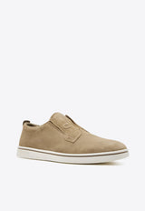Ferragamo Alfie Suede Slip-On Sneakers Beige 02A000 ALFIE 784328 SAFARI