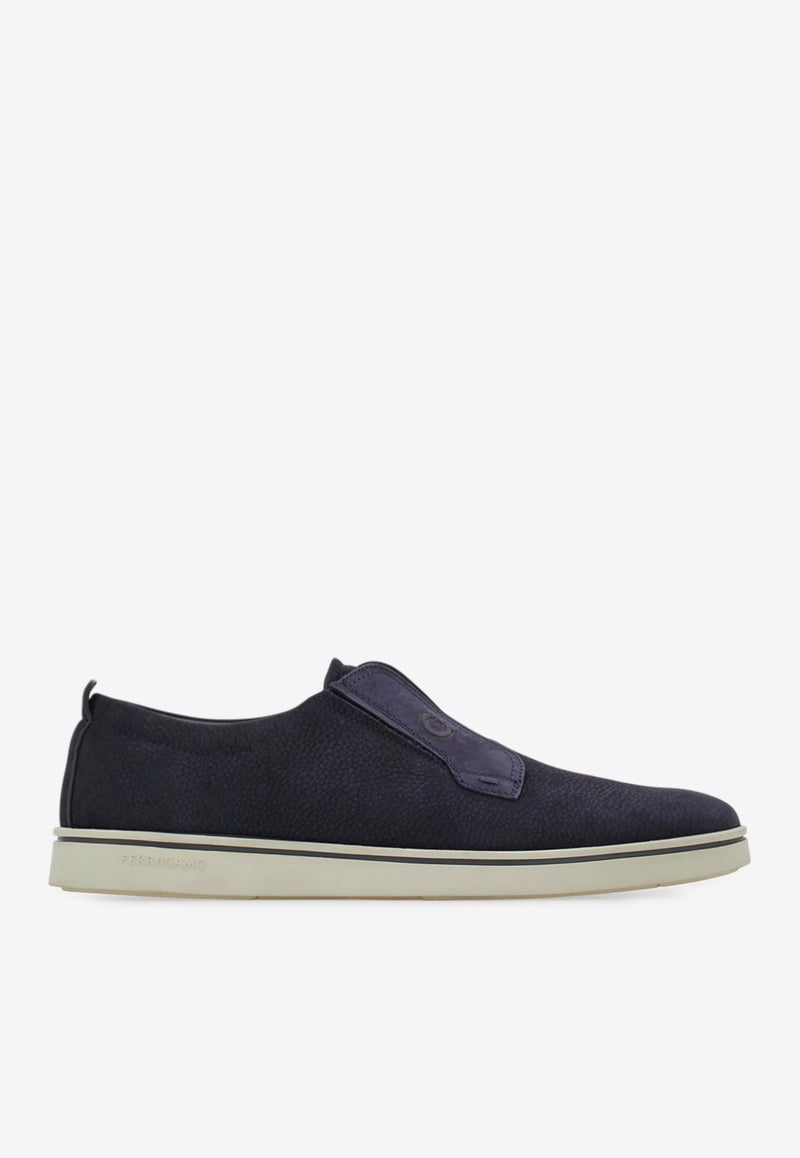 Ferragamo Alfie Suede Slip-On Sneakers Navy 02A000 ALFIE 786896 NAVY