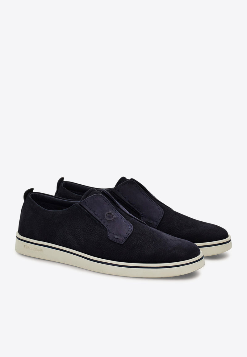 Ferragamo Alfie Suede Slip-On Sneakers Navy 02A000 ALFIE 786896 NAVY