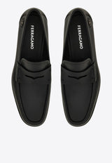 Ferragamo Athen Gancini Leather Penny Loafers Black 02A013 ATHEN 784272 BLACK