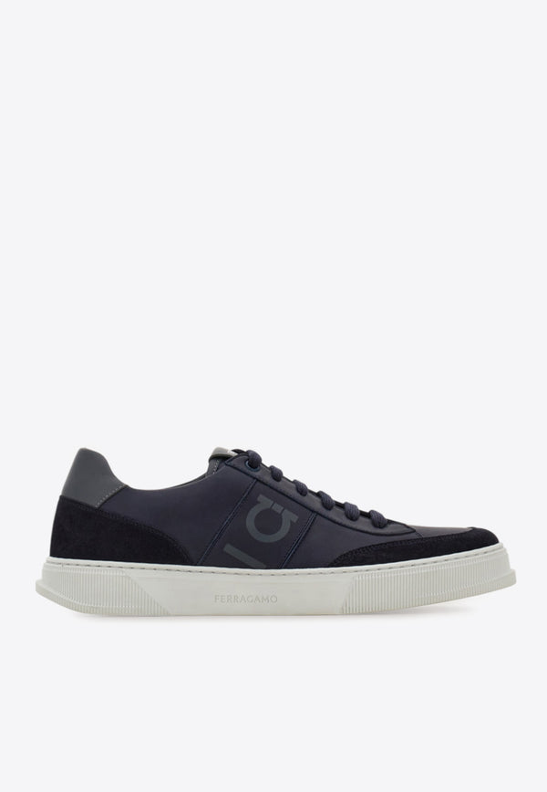 Ferragamo Alaska Gancini Low-Top Sneakers Blue 02A034 ALASKA 784503 BLUEMARINE