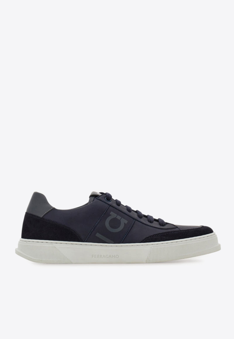 Ferragamo Alaska Gancini Low-Top Sneakers Blue 02A034 ALASKA 784503 BLUEMARINE