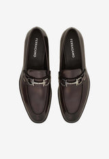 Ferragamo Toledo Calf Leather Loafers Dark Brown 02A384 TOLEDO 789436 T MORO