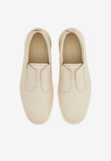 Ferragamo Alfie Hammered Leather Sneakers Cream 02A463 ALFIE 1 789611 MASCARPONE