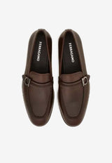 Ferragamo Terence Calf Leather Gancini Loafers Brown 02A632 TERENCE 789478 MIDBROWN/T MORO