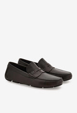 Ferragamo Timothy Calf Leather Penny Loafers Dark Brown 02A688 TIMOTHY 789617 T MORO