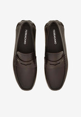 Ferragamo Timothy Calf Leather Penny Loafers Dark Brown 02A688 TIMOTHY 789617 T MORO