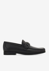 Ferragamo Caspian Woven Strap Leather Loafers Black 02A778 CASPIAN WOV 794227 NERO
