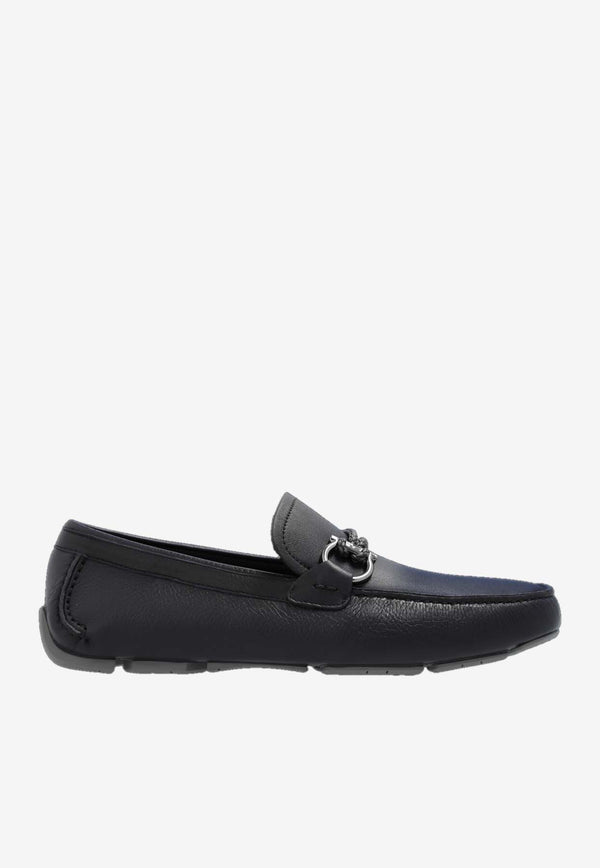 Salvatore Ferragamo Front 4 Leather Loafers 02B796 FRONT 4 774489 MIDNIGHT Blue