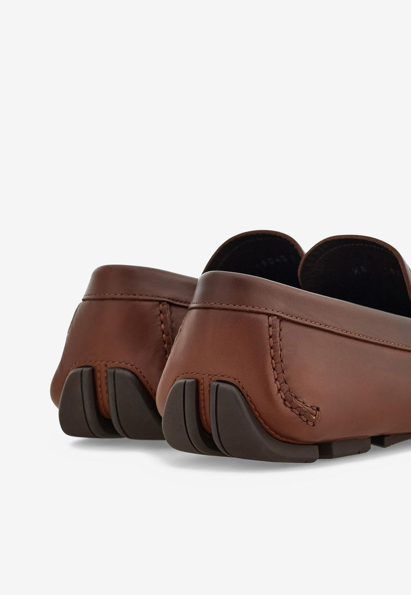 Ferragamo Parigi Gancini Buckle Loafers 02C398 PARIGI NEW 778795 MIDBROWN