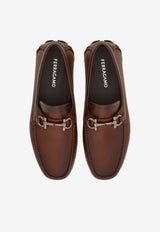 Ferragamo Parigi Gancini Buckle Loafers 02C398 PARIGI NEW 778795 MIDBROWN