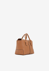 Small Di Grained Leather Top Handle Bag