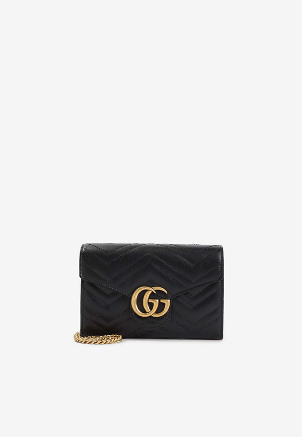 GG Marmont Leather Chain Clutch