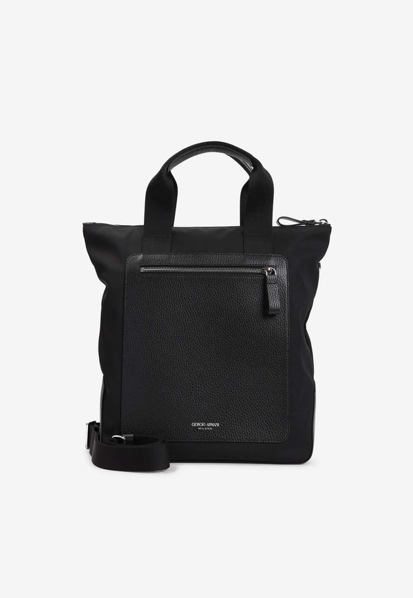 Logo Nylon Top Handle Bag