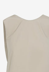 Draped Back Sleeveless Top