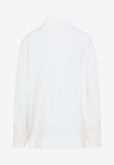 Asymmetrical-Collar Long-Sleeved Shirt