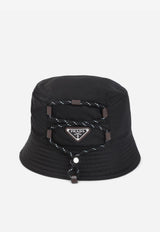 Triangle Logo Drawstring Bucket Hat