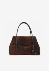 Large Eclipse Suede Shoulder Bag