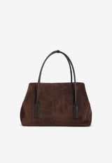 Large Eclipse Suede Shoulder Bag