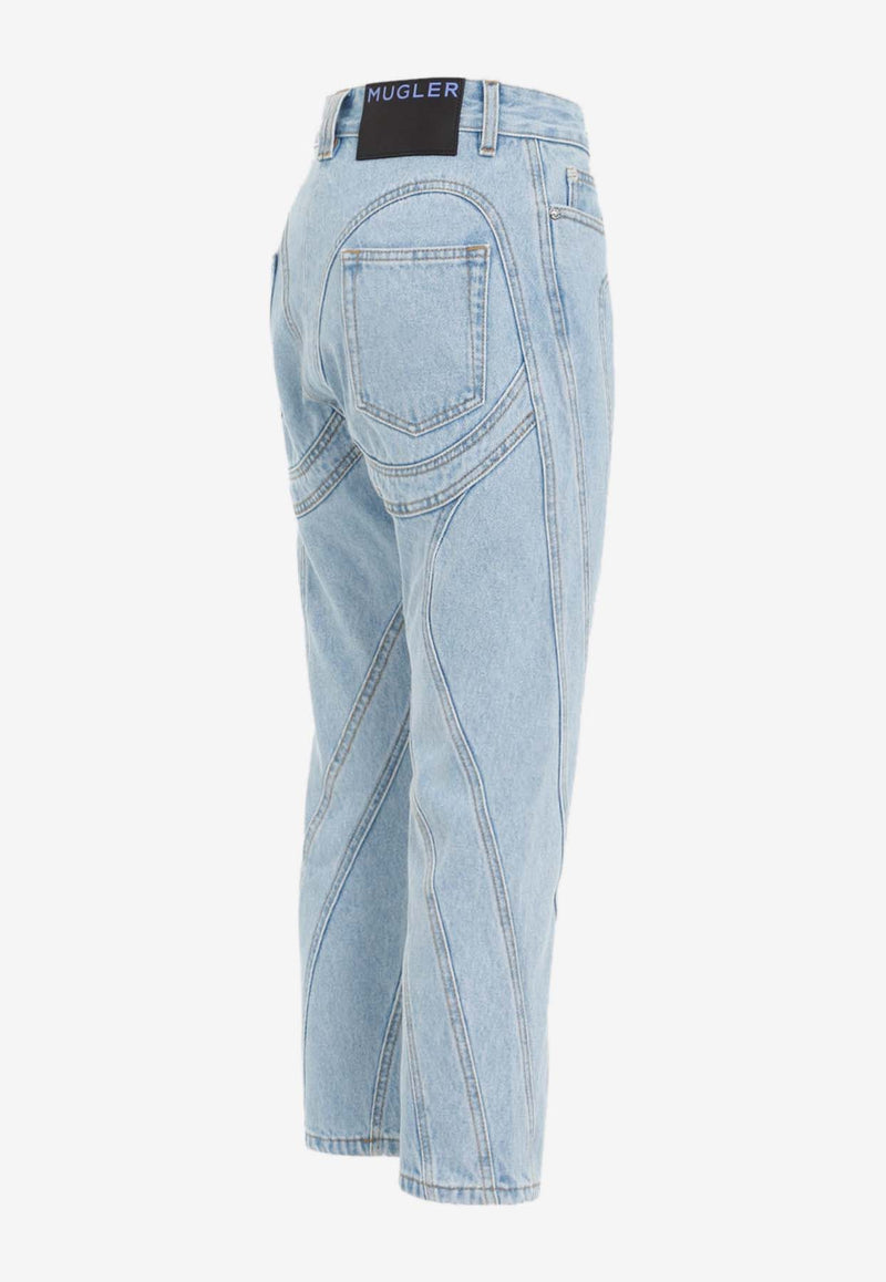 Cropped Slim-Leg Jeans