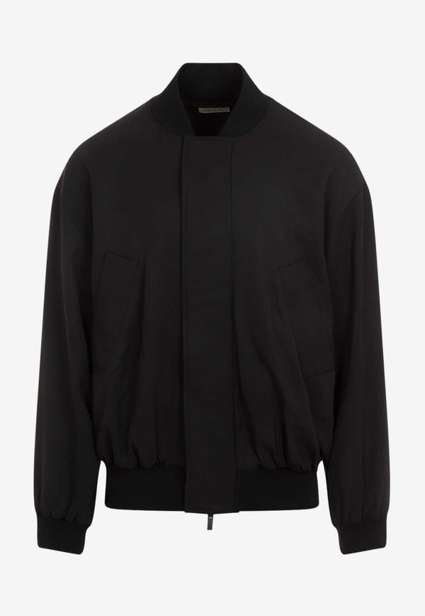 Wool and Silk Bomber Jacket