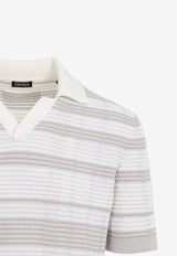 Knitted Short-Sleeved Polo T-shirt