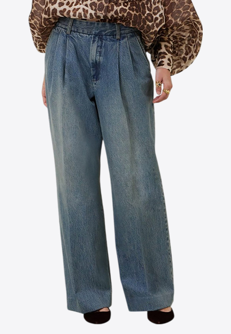 Zimmermann Illustration Wide-Leg Jeans Blue 0305PF241DENIM