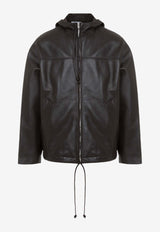 Hooded Nappa Leather Jacket