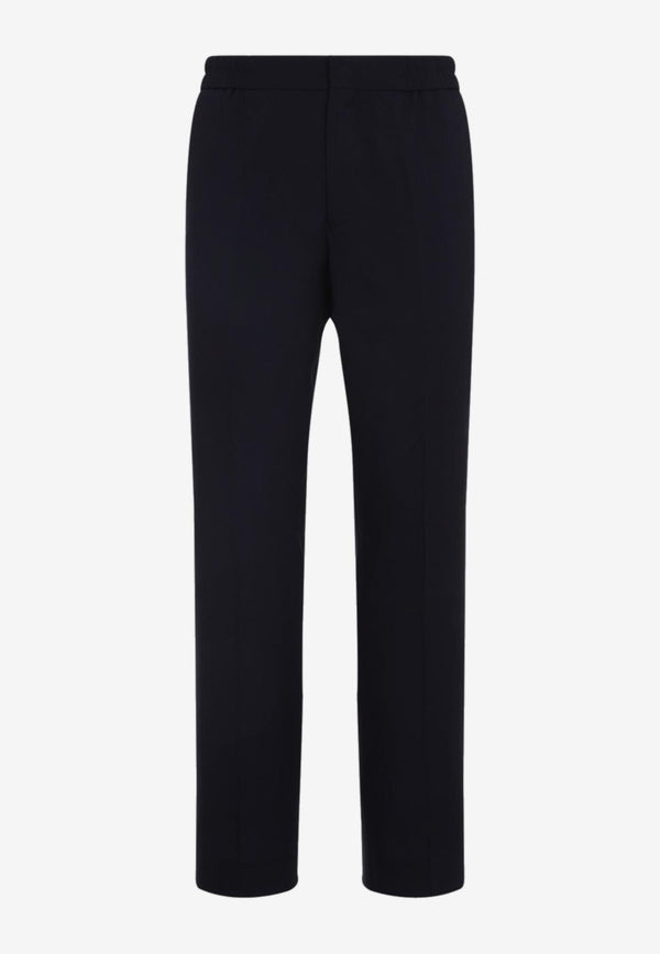 Straight-Leg Wool Pants