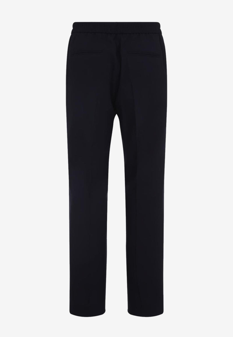 Straight-Leg Wool Pants