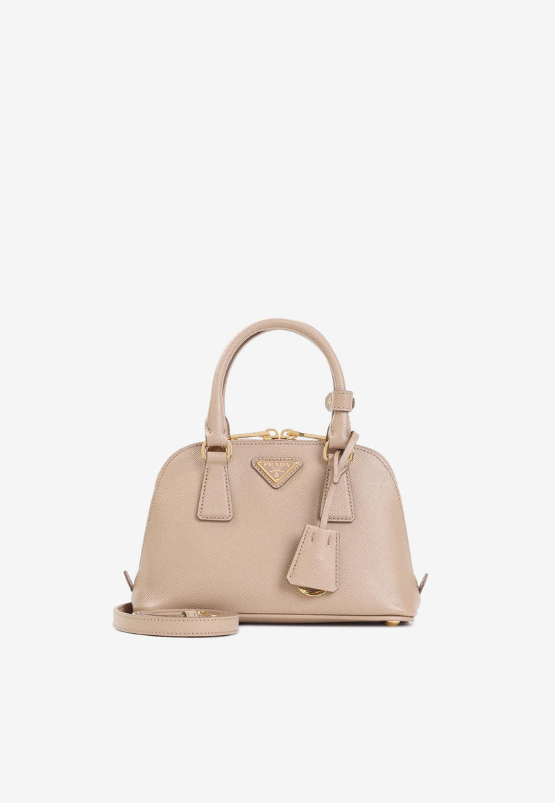 Mini Promenade Top Handle Bag in Saffiano Leather