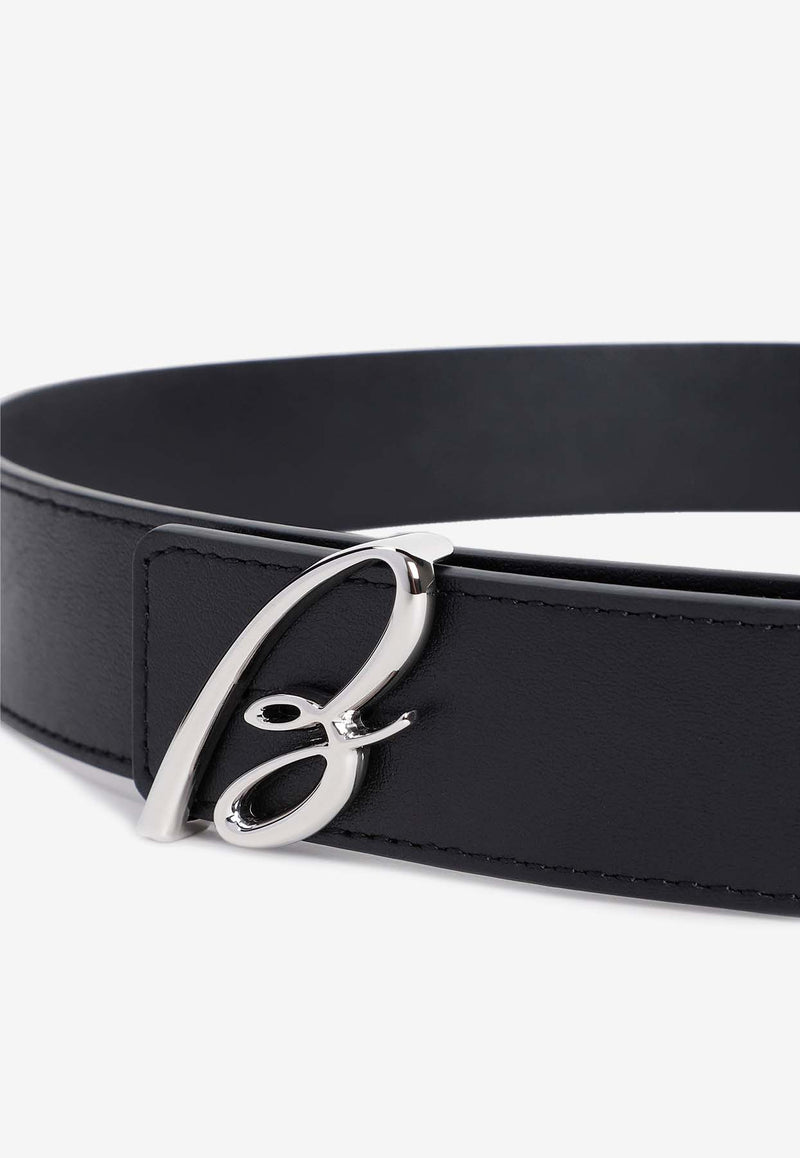 B Buckle Leather Belt