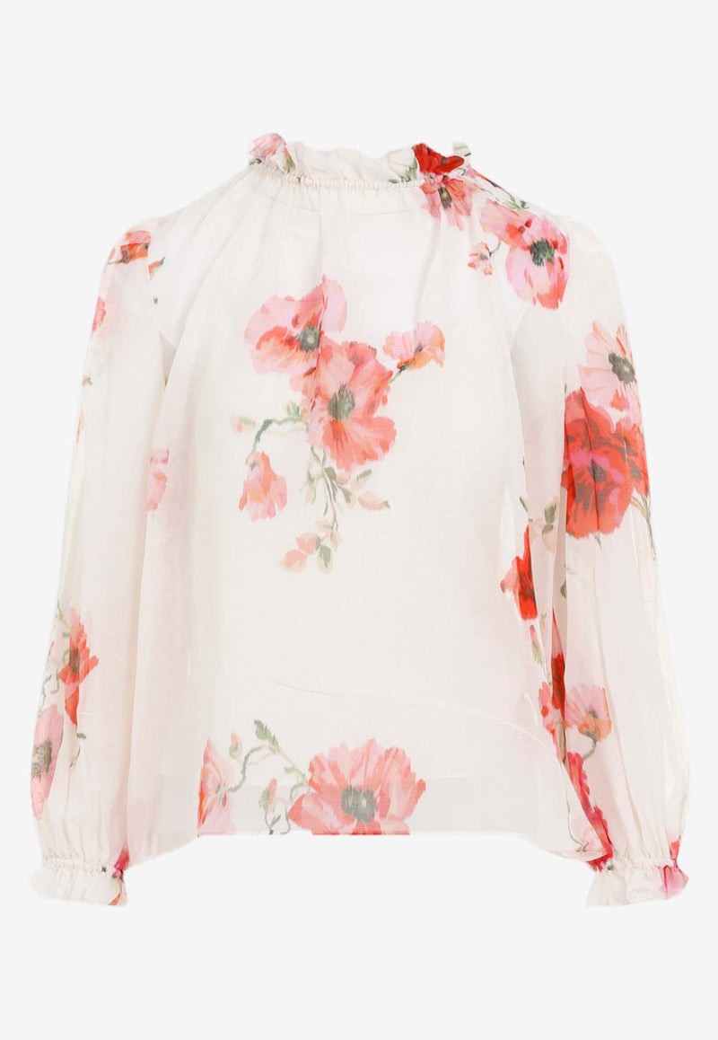 Lightburst Billow Print Blouse